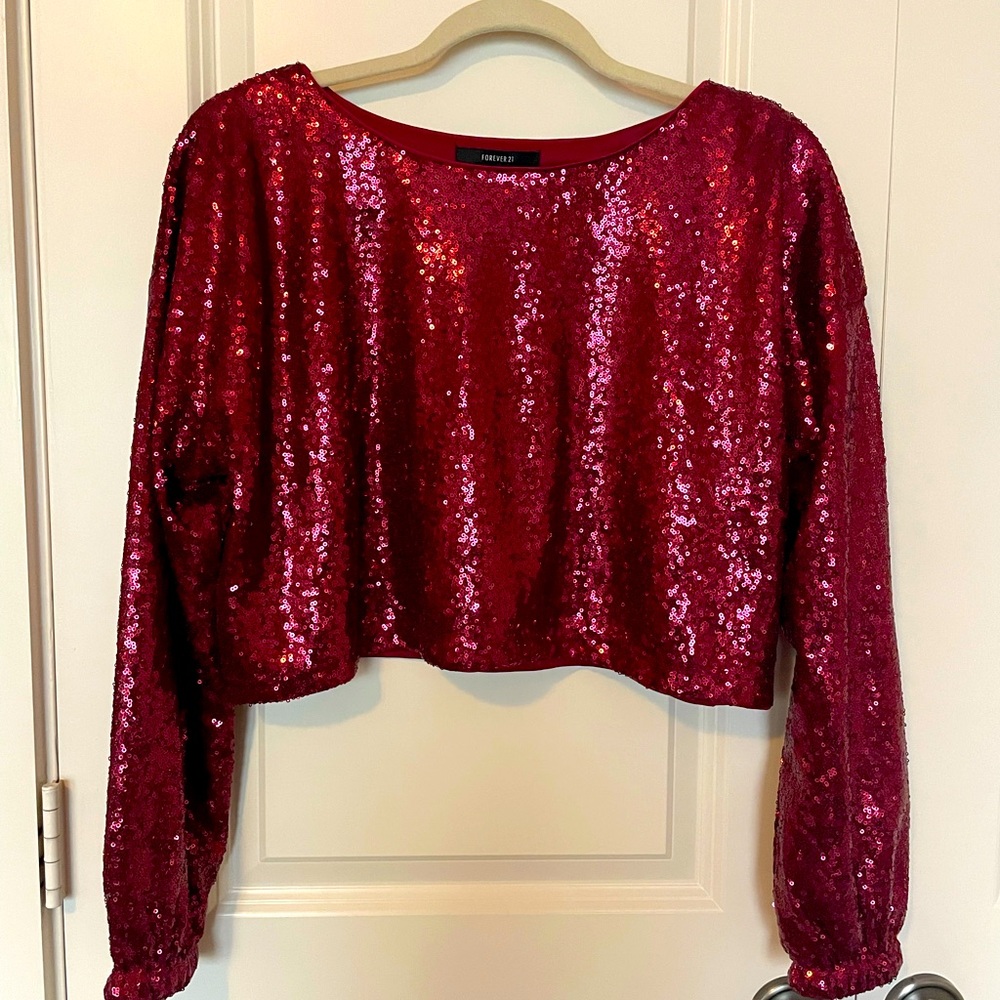 NWOT sequin top size s